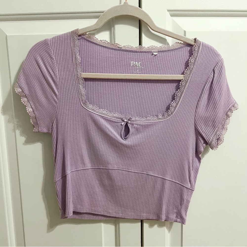 PacSun PAC Cares Lilac Crop Top